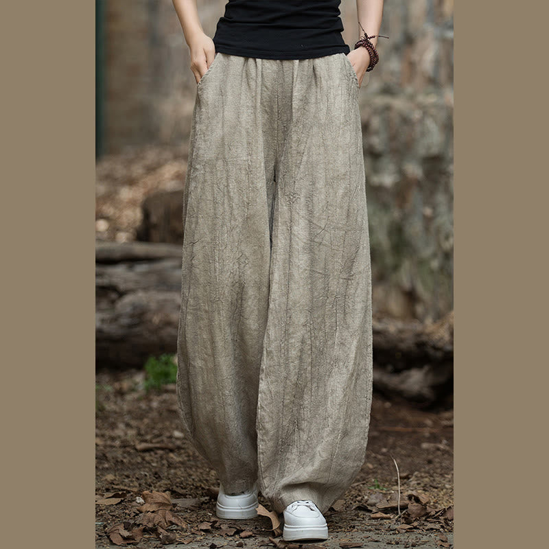 Buddha Stones Retro Tie Dye Harem Pants Casualowe damskie spodnie do jogi z kieszeniami - image 2