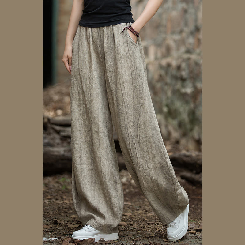 Buddha Stones Retro Tie Dye Harem Pants Casualowe damskie spodnie do jogi z kieszeniami - image 1