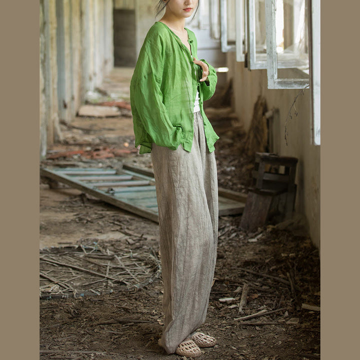 Buddha Stones Retro Tie Dye Harem Pants Casualowe damskie spodnie do jogi z kieszeniami - image 9
