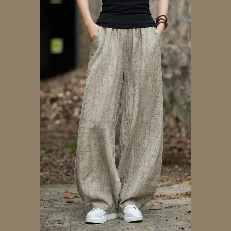 Buddha Stones Retro Tie Dye Harem Pants Casualowe damskie spodnie do jogi z kieszeniami - image 4