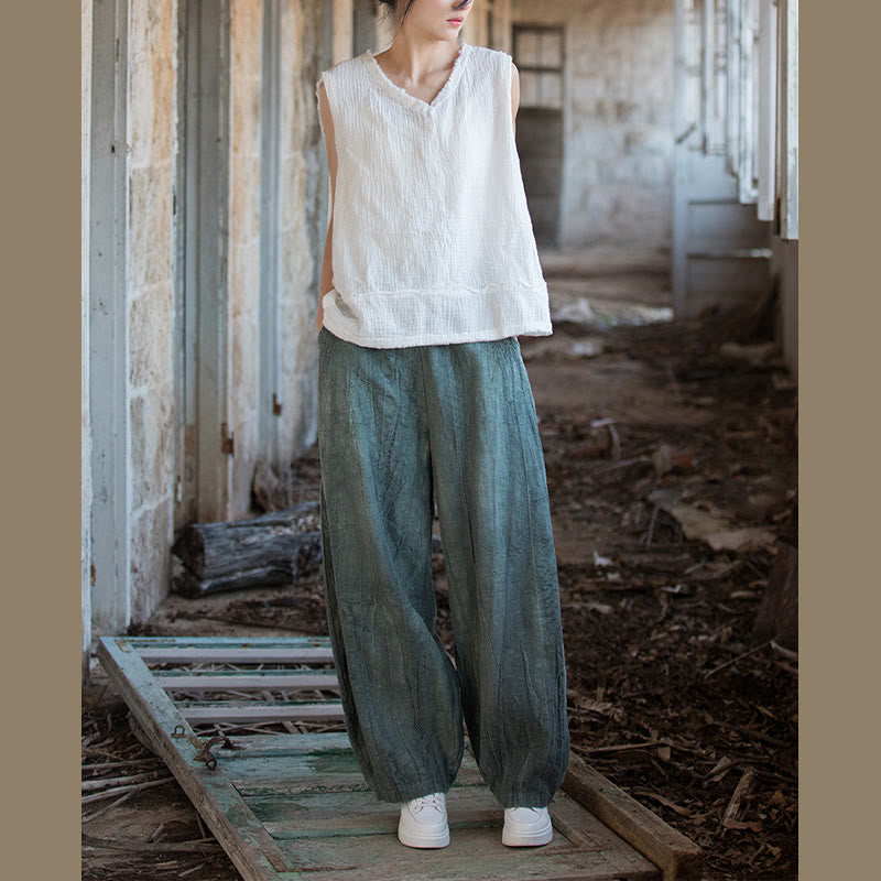 Buddha Stones Retro Tie Dye Harem Pants Casualowe damskie spodnie do jogi z kieszeniami - image 30