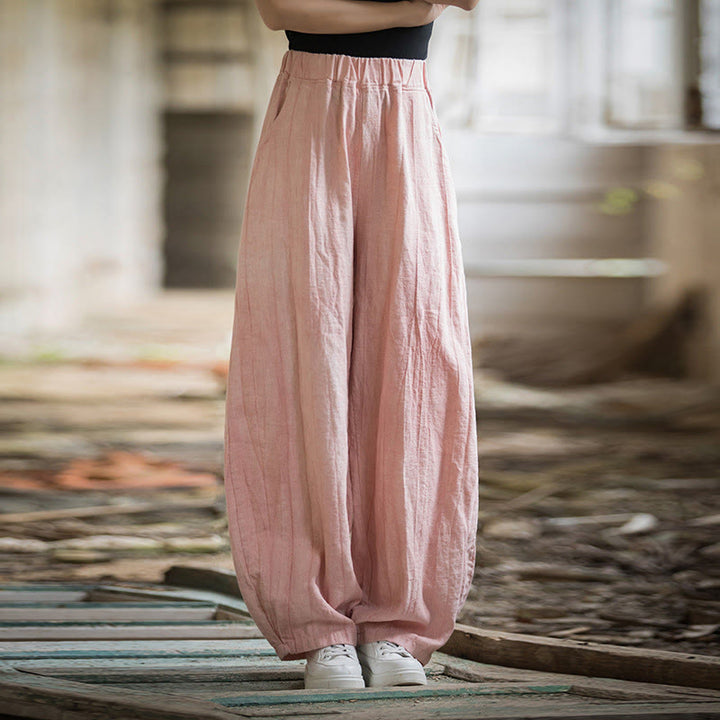 Buddha Stones Retro Tie Dye Harem Pants Casualowe damskie spodnie do jogi z kieszeniami - Różowy (wersja standardowa) - US6, UK/AU10, EU38 (L)  - image 35
