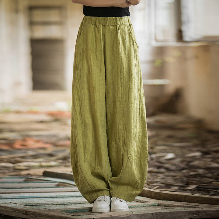 Buddha Stones Retro Tie Dye Harem Pants Casualowe damskie spodnie do jogi z kieszeniami - Żółto-zielony (wersja standardowa) - US6, UK/AU10, EU38 (L)  - image 51