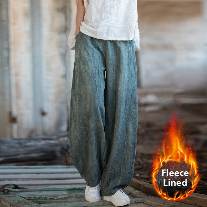Buddha Stones Retro Tie Dye Harem Pants Casualowe damskie spodnie do jogi z kieszeniami - LightSeaGreen (wersja z podszewką z polaru) - US6, UK/AU10, EU38 (L)  - image 60