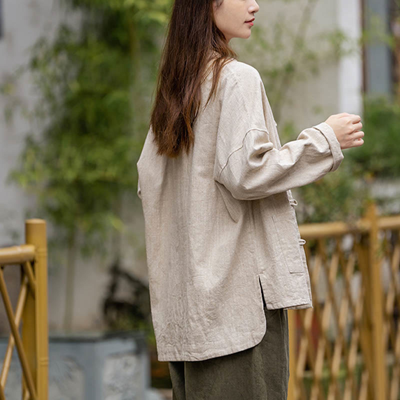 Koszula z nadrukiem Buddha Stones , Tai Chi, medytacja, top, lniana kurtka z ramii - image 19