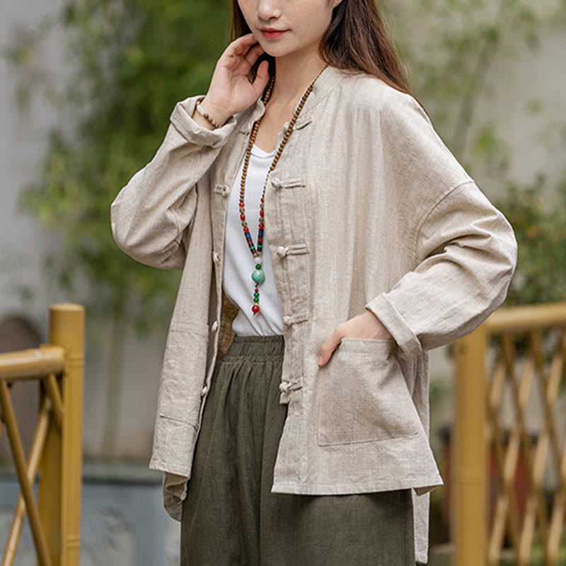 Koszula z nadrukiem Buddha Stones , Tai Chi, medytacja, top, lniana kurtka z ramii