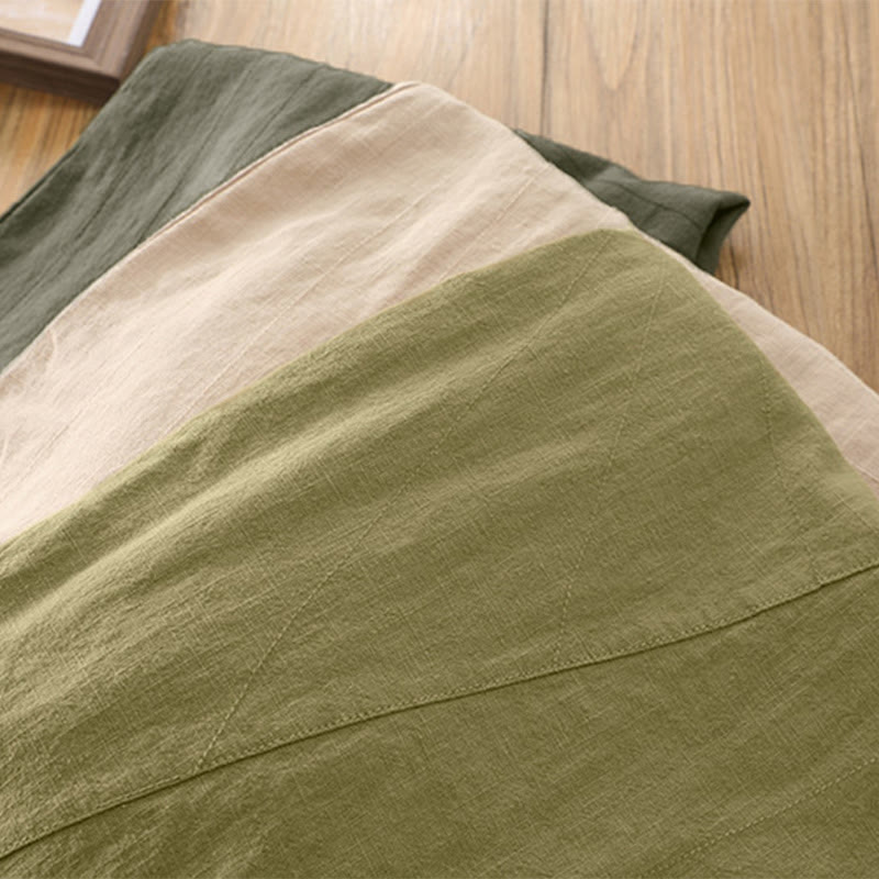 Buddha Stones Jednokolorowe Luźne Spodnie Harem Jogi Z Kieszeniami - image 51