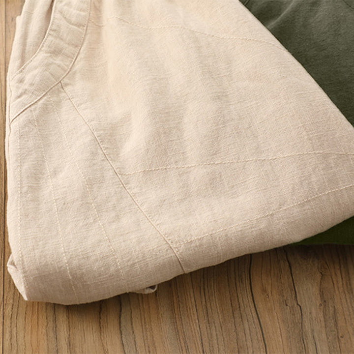 Buddha Stones Jednokolorowe Luźne Spodnie Harem Jogi Z Kieszeniami - image 54