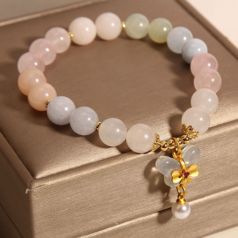 Bransoletka z Buddha Stones Morganite Confidence Butterfly
