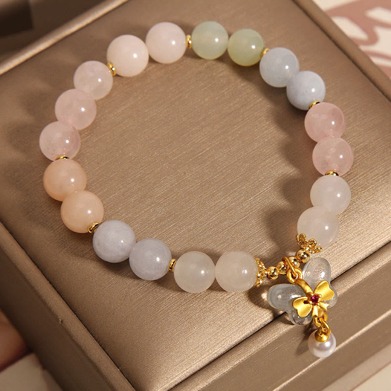 Bransoletka z Buddha Stones Morganite Confidence Butterfly