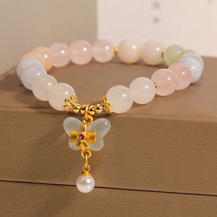Bransoletka z Buddha Stones Morganite Confidence Butterfly