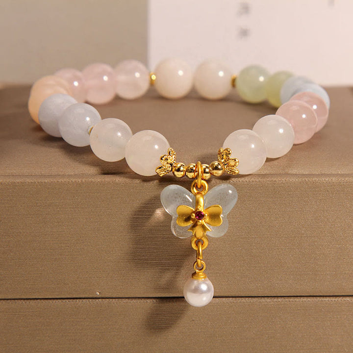 Bransoletka z Buddha Stones Morganite Confidence Butterfly