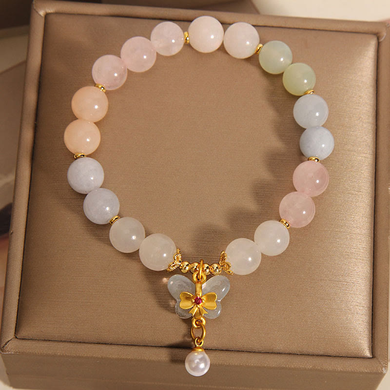 Bransoletka z Buddha Stones Morganite Confidence Butterfly