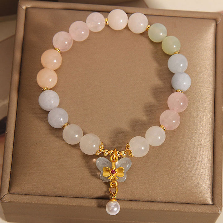 Bransoletka z Buddha Stones Morganite Confidence Butterfly