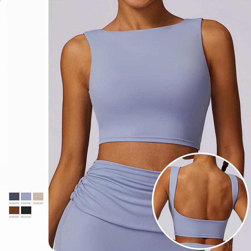 Buddha Stones Bez rękawów Bez pleców Pasek Tank Top Biustonosz Rozkloszowane Spodnie Sport Fitness Joga - image 8