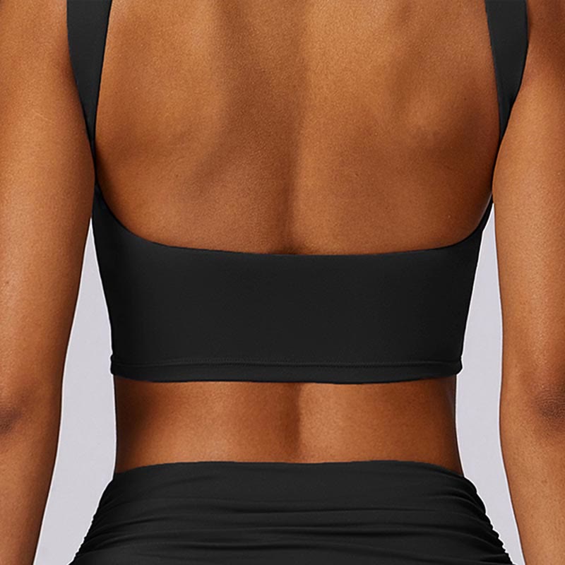 Buddha Stones Bez rękawów Bez pleców Pasek Tank Top Biustonosz Rozkloszowane Spodnie Sport Fitness Joga - image 33