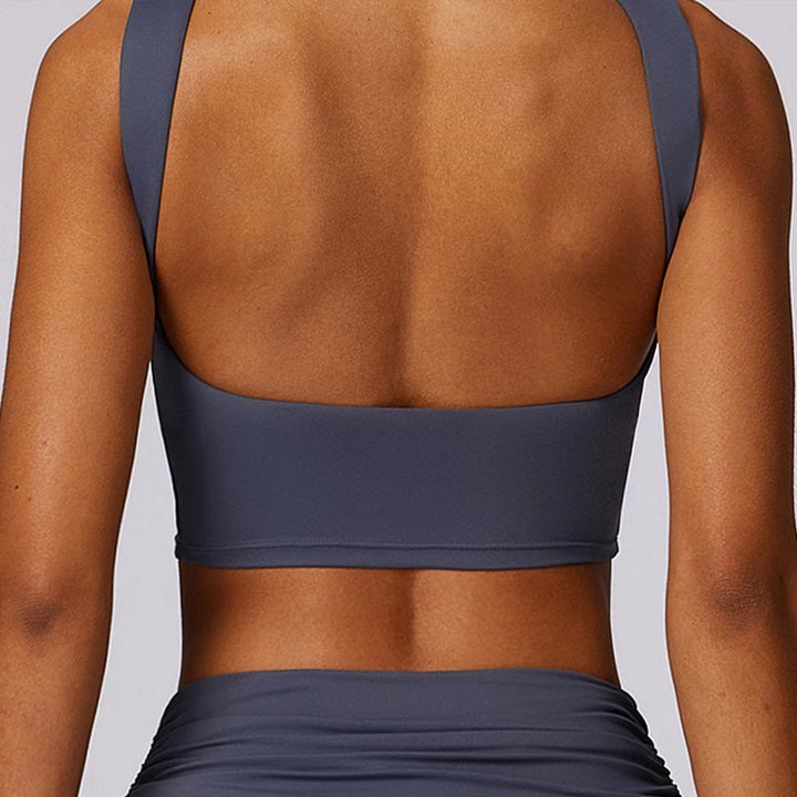 Buddha Stones Bez rękawów Bez pleców Pasek Tank Top Biustonosz Rozkloszowane Spodnie Sport Fitness Joga - image 45