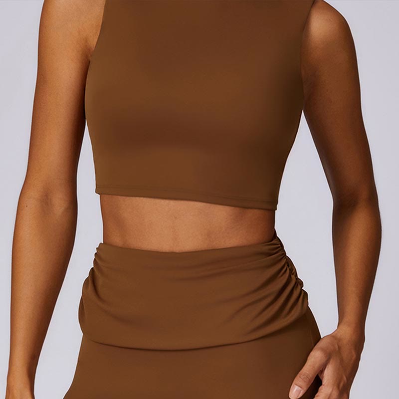 Buddha Stones Bez rękawów Bez pleców Pasek Tank Top Biustonosz Rozkloszowane Spodnie Sport Fitness Joga - image 66