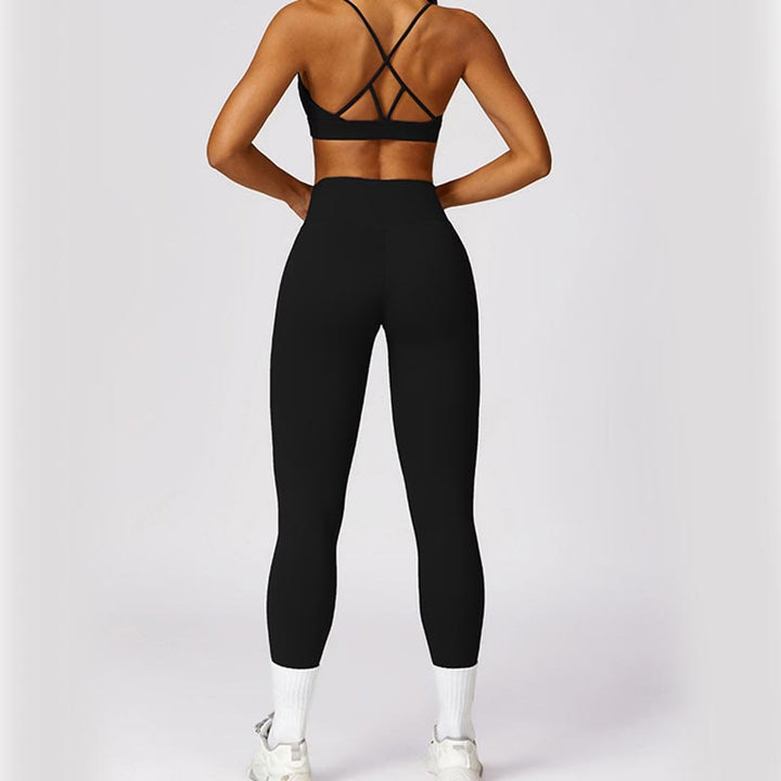 Buddha Stones Damskie Krótki Rękaw T-shirt Top Wysoki Stan Legginsy Spodnie Do Sportu Joga - image 12