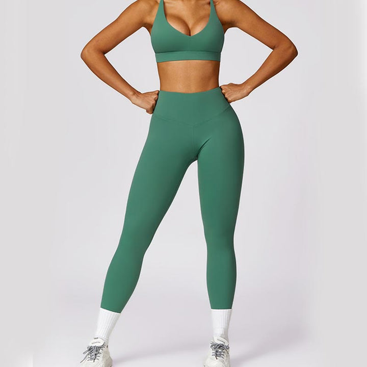 Buddha Stones Damskie Krótki Rękaw T-shirt Top Wysoki Stan Legginsy Spodnie Do Sportu Joga - image 40