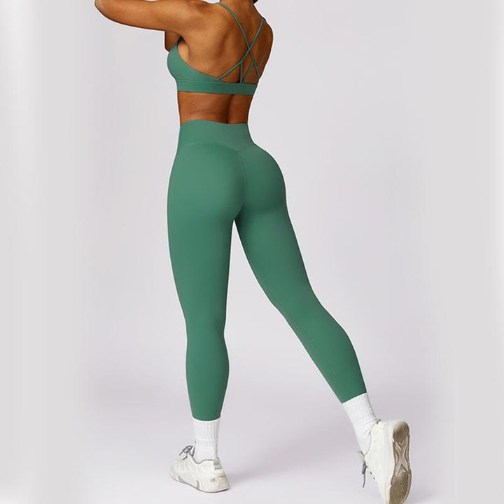 Buddha Stones Damskie Krótki Rękaw T-shirt Top Wysoki Stan Legginsy Spodnie Do Sportu Joga - image 41