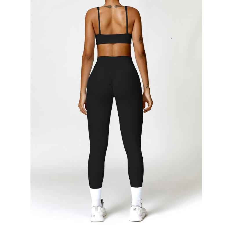 Buddha Stones Sportowy biustonosz do jogi bez pleców z krótkim rękawem - image 5