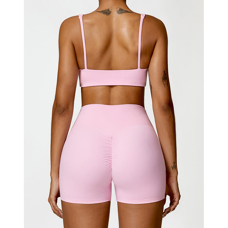 Buddha Stones Sportowy biustonosz do jogi bez pleców z krótkim rękawem - image 40