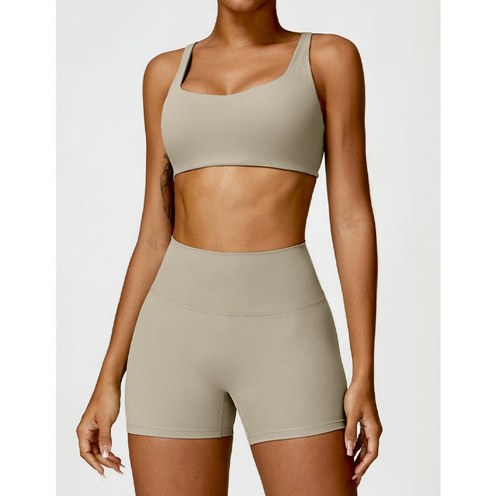 Buddha Stones Sportowy biustonosz do jogi bez pleców z krótkim rękawem - image 51