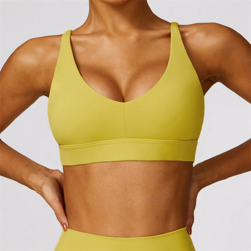 Buddha Stones Gym Sports Yoga Backless Bra Crop Tank Top Oddychające Szorty