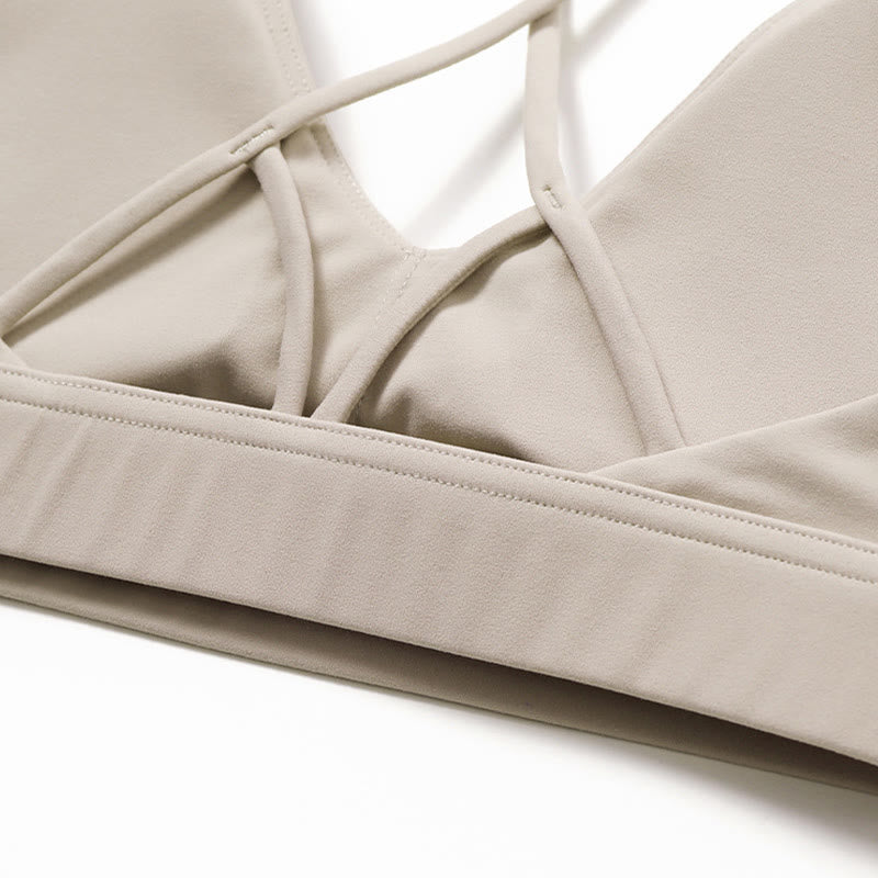 Buddha Stones Gym Sports Yoga Backless Bra Crop Tank Top Oddychające Szorty - image 35