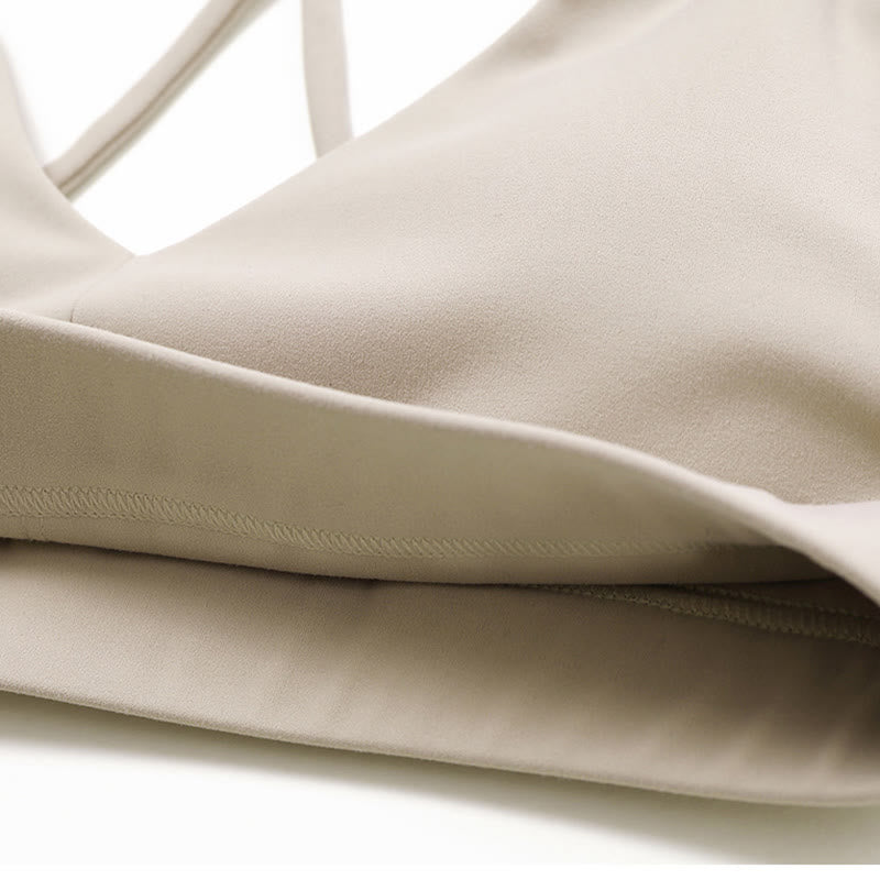 Buddha Stones Gym Sports Yoga Backless Bra Crop Tank Top Oddychające Szorty - image 36