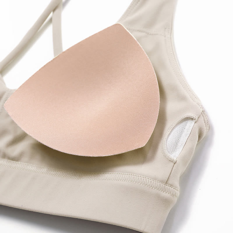 Buddha Stones Gym Sports Yoga Backless Bra Crop Tank Top Oddychające Szorty - image 33