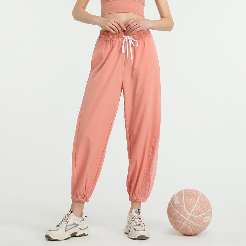 Buddha Stones Luźne Spodnie Sportowe Fitness Joga Wysoki Stan Z Kieszeniami - image 12