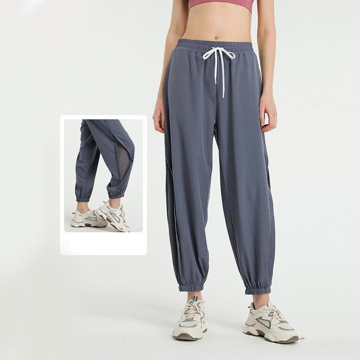 Buddha Stones Luźne Spodnie Sportowe Fitness Joga Wysoki Stan Z Kieszeniami