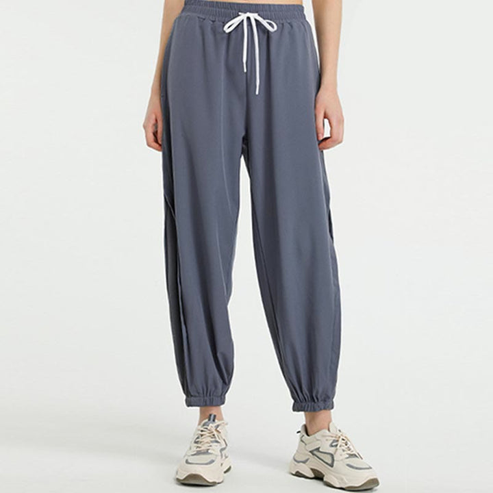 Buddha Stones Luźne Spodnie Sportowe Fitness Joga Wysoki Stan Z Kieszeniami - image 2