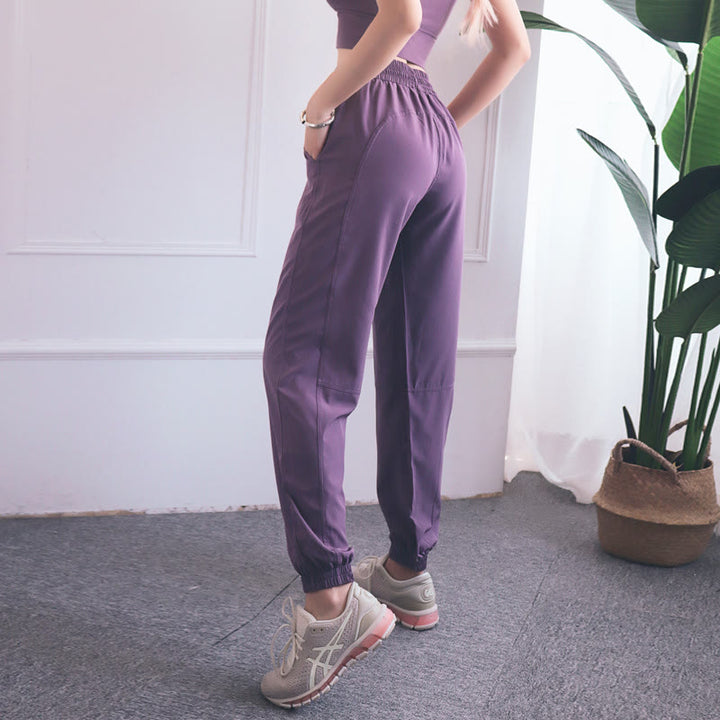 Buddha Stones Wysoki stan Fitness Joga Sportowe Spodnie dresowe Jogger z kieszeniami