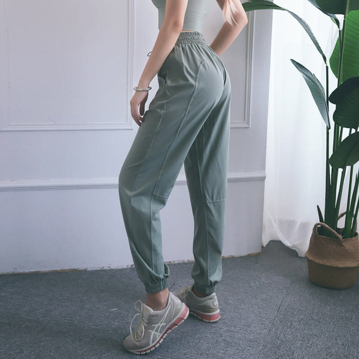 Buddha Stones Wysoki stan Fitness Joga Sportowe Spodnie dresowe Jogger z kieszeniami