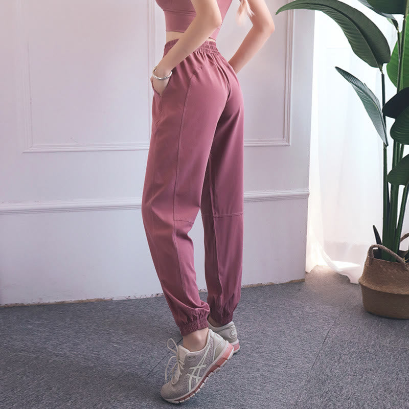 Buddha Stones Wysoki stan Fitness Joga Sportowe Spodnie dresowe Jogger z kieszeniami
