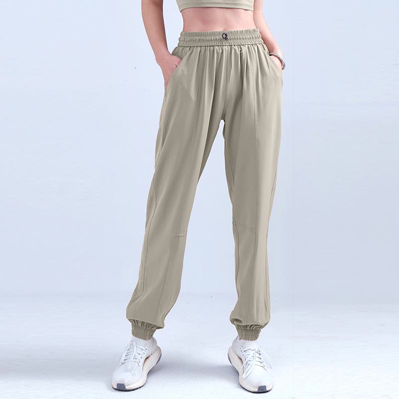 Buddha Stones Wysoki stan Fitness Joga Sportowe Spodnie dresowe Jogger z kieszeniami - Khaki - US8-10, UK/AU12-14, EU40-42 (XL) - image 35