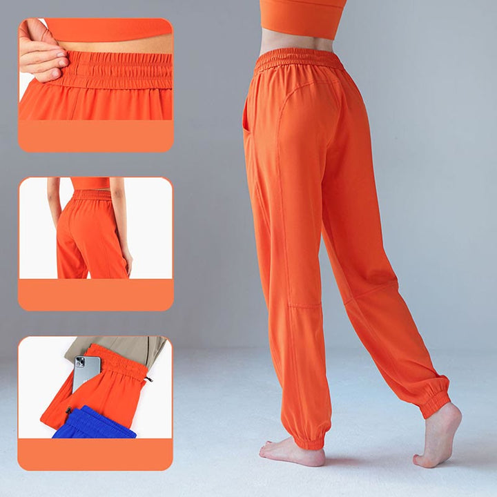 Buddha Stones Wysoki stan Fitness Joga Sportowe Spodnie dresowe Jogger z kieszeniami - image 4
