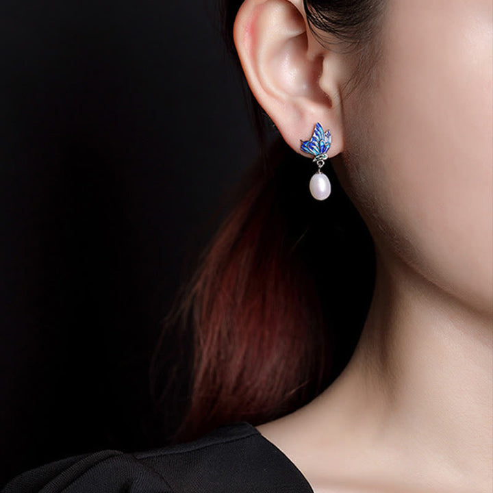 Buddha Stones 925 Srebro Sterling Perła Motyl Uzdrawiający Naszyjnik Wisiorek Kolczyki Pierścień - image 9