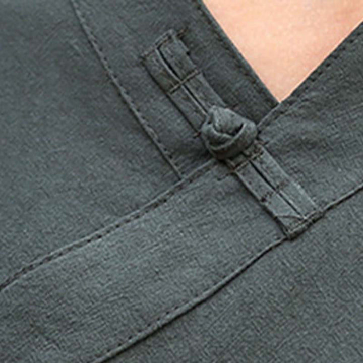 Buddha Stones 2 szt. Półrękaw, dekolt w serek, koszula, spodnie, medytacja, zen, tai chi, lniana odzież damska - image 21