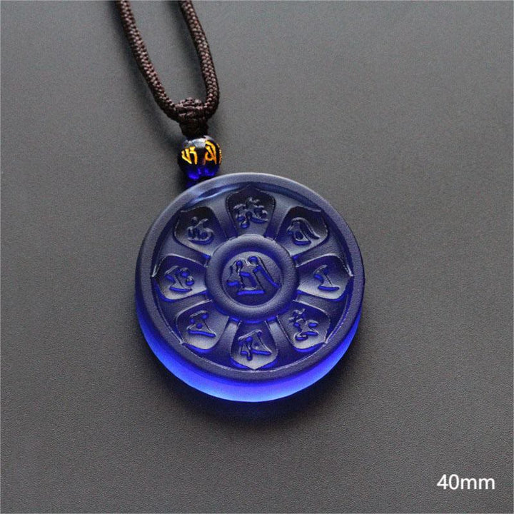 Buddha Stones Liuli Manjusri Lotus Naszyjnik Oświecenia
