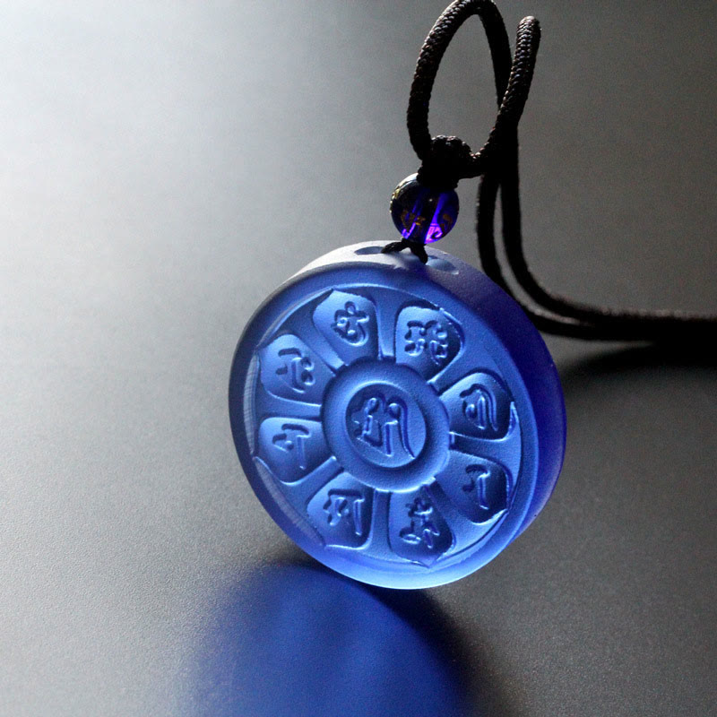 Buddha Stones Liuli Manjusri Lotus Naszyjnik Oświecenia