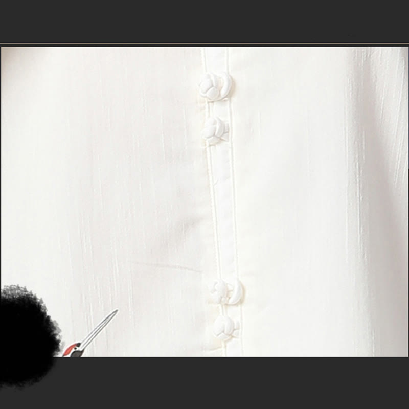 Buddha Stones Białe Żurawie Morze Bawełna Len Medytacja Modlitwa Duchowy Zen Tai Chi Qigong Praktyka Odzież Zestaw - image 10