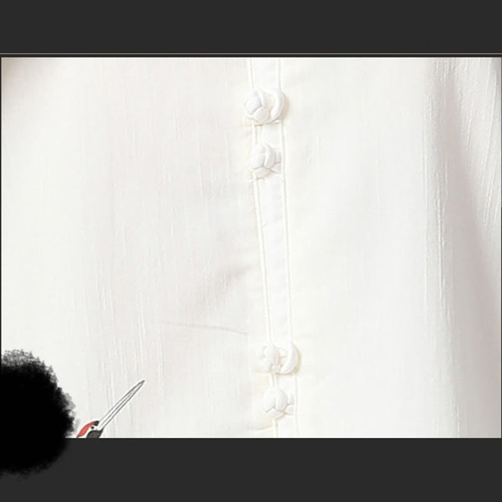 Buddha Stones Białe Żurawie Morze Bawełna Len Medytacja Modlitwa Duchowy Zen Tai Chi Qigong Praktyka Odzież Zestaw