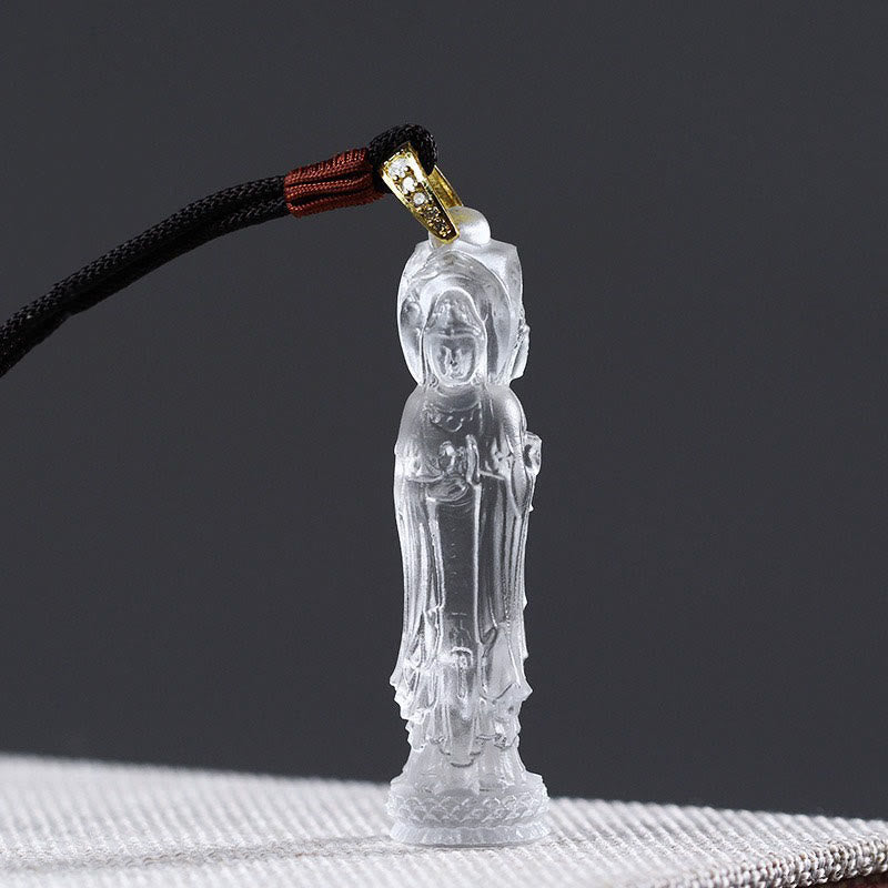 Buddha Stones Awalokiteśwara Budda Liuli Naszyjnik Harmonii