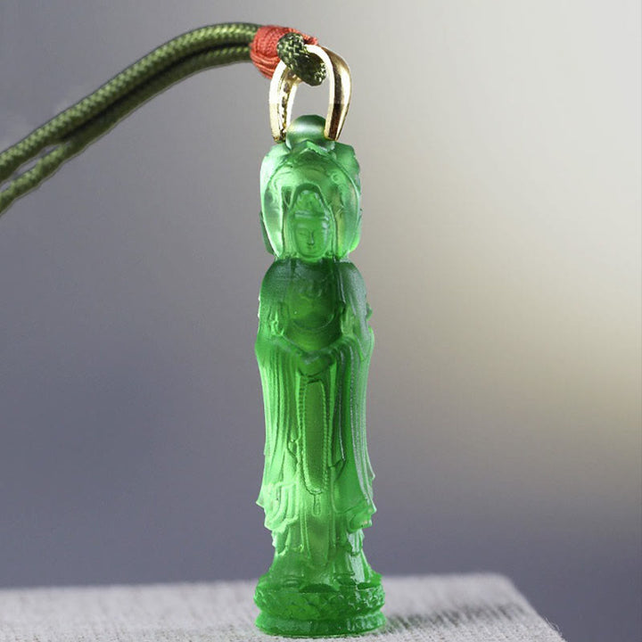 Buddha Stones Awalokiteśwara Budda Liuli Naszyjnik Harmonii