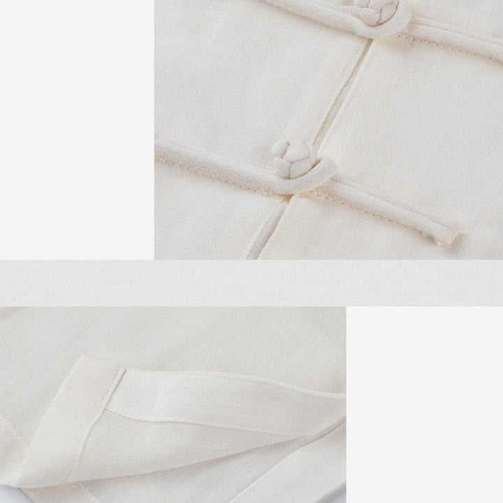 Buddha Stones Jednolity Kolor Żaba-Guzik Medytacja Modlitwa Duchowy Zen Tai Chi Qigong Praktyka Unisex Zestaw Ubrań - image 16