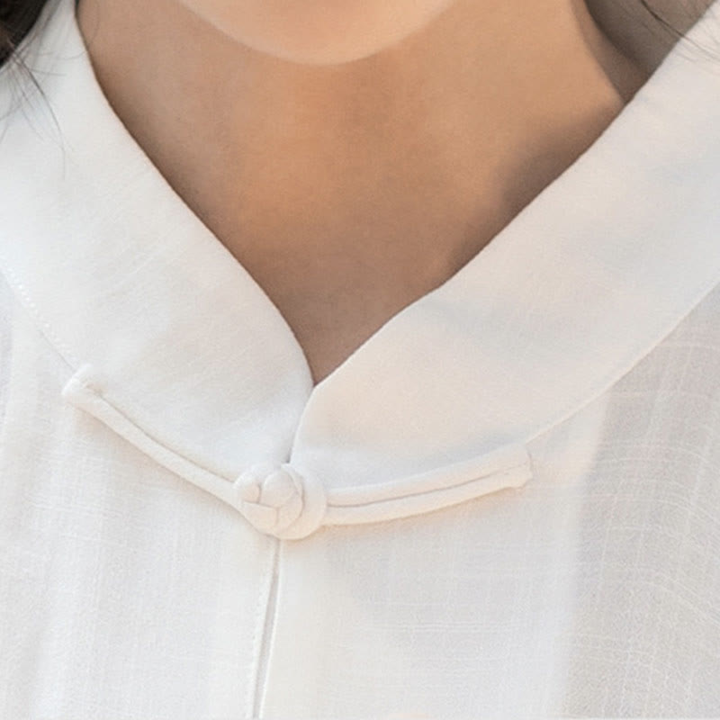 Buddha Stones Jednolity Kolor Żaba-Guzik Medytacja Modlitwa Duchowy Zen Tai Chi Qigong Praktyka Unisex Zestaw Ubrań - image 14